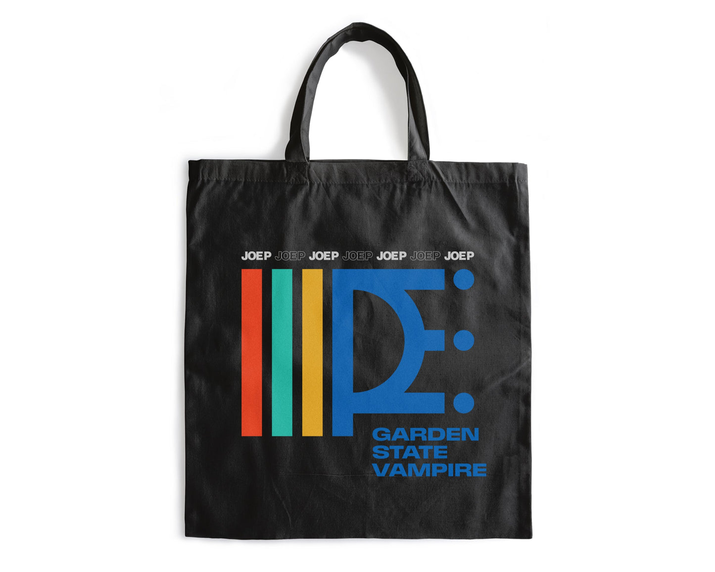 Joe P Logo Garden State Vampire Black Tote